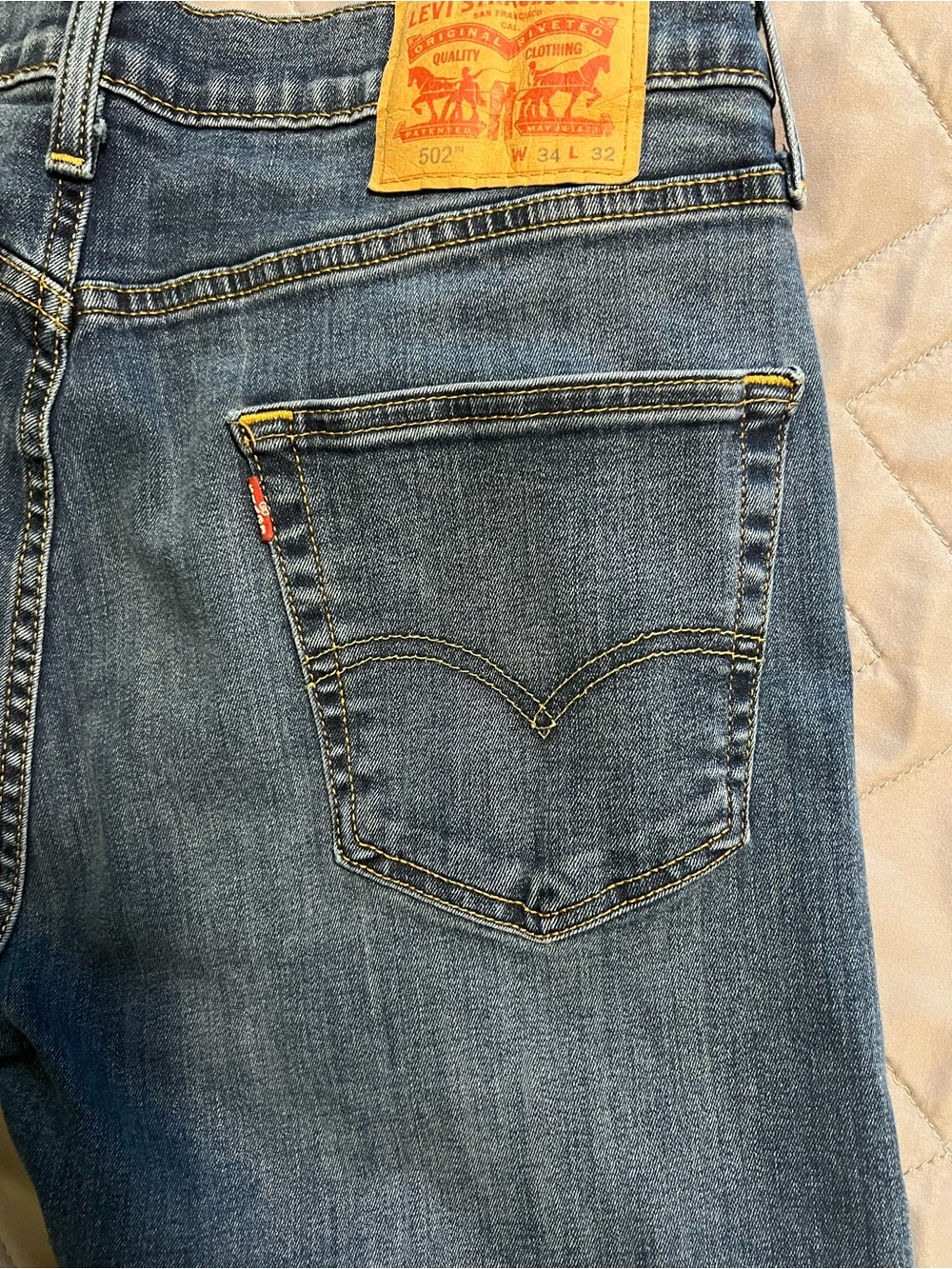 Levi's Men's Light Blue Straight-Leg Denim Jeans 34x32